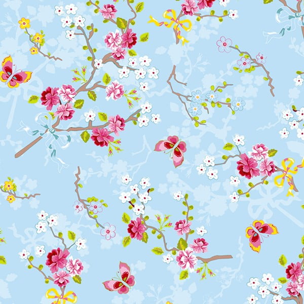 Niebieska tapeta z włókna szklanego Pip Studio Spring