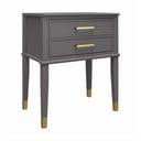 Ciemnoszara szafka nocna Westerleigh – CosmoLiving by Cosmopolitan