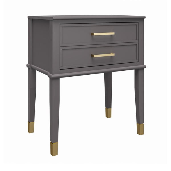 Ciemnoszara szafka nocna Westerleigh – CosmoLiving by Cosmopolitan