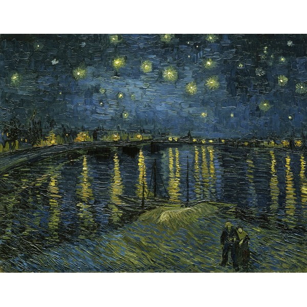 Obraz – reprodukcja 50x40 cm The Starry Night, Vincent van Gogh – Fedkolor