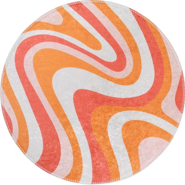 Pomarańczowy okrągły dywan odpowiedni do prania ø 100 cm Colors of Joy – Vitaus