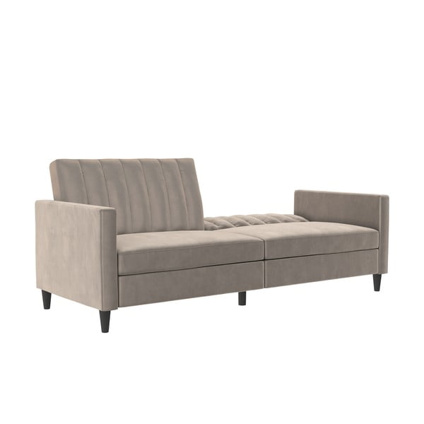 Jasnoszara aksamitna sofa 207 cm Celine – Støraa-image-3