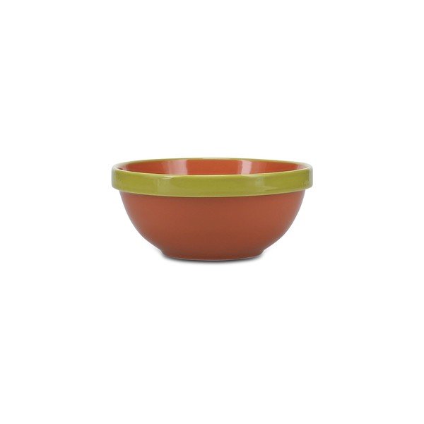 Zielona/pomarańczowa kamionkowa miska 710 ml Duo – ONA-image-2