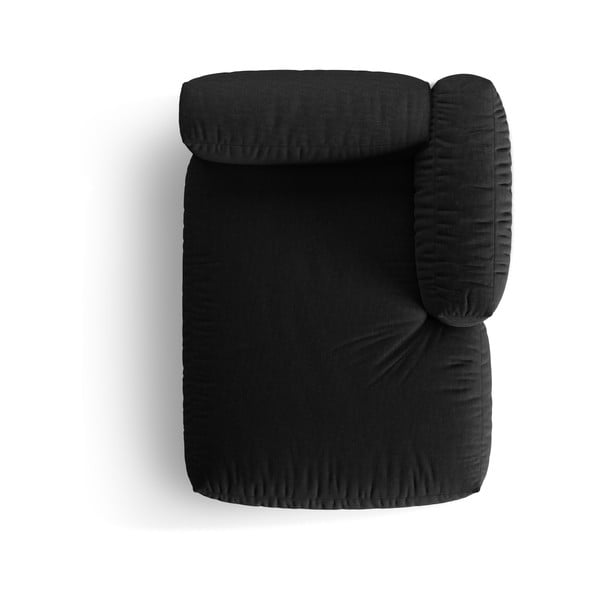 Czarny moduł sofy (prawostronny) Martina – Micadoni Home-image-4