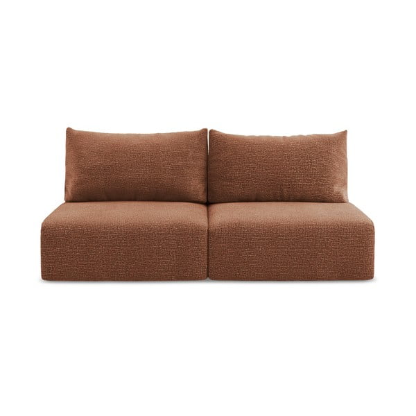 Ceglasta rozkładana/ze schowkiem sofa 216 cm Kalena – Makamii