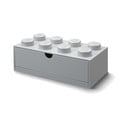 Szara szafka na biurko z szufladą Brick - LEGO®