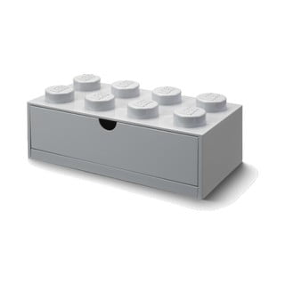 Szara szafka na biurko z szufladą Brick - LEGO®