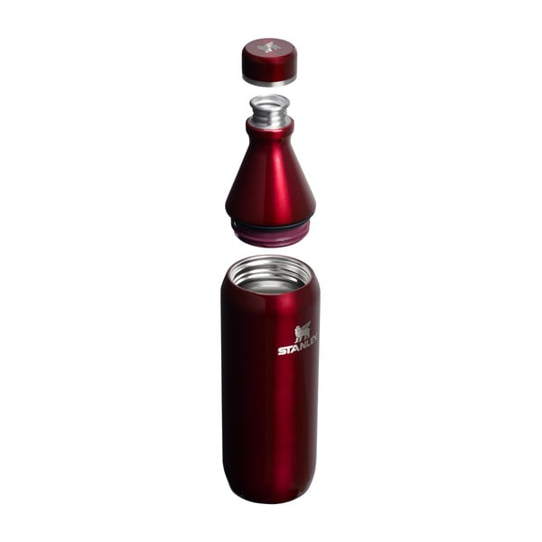 Bordowa butelka termiczna ze stali nierdzewnej 600 ml All Day Slim Bottle Garnet Shine – Stanley-image-1