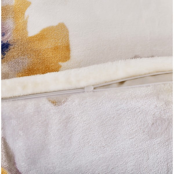 Biała pościel jednoosobowa z mikropluszu 140x200 cm Blossom – My House-image-3