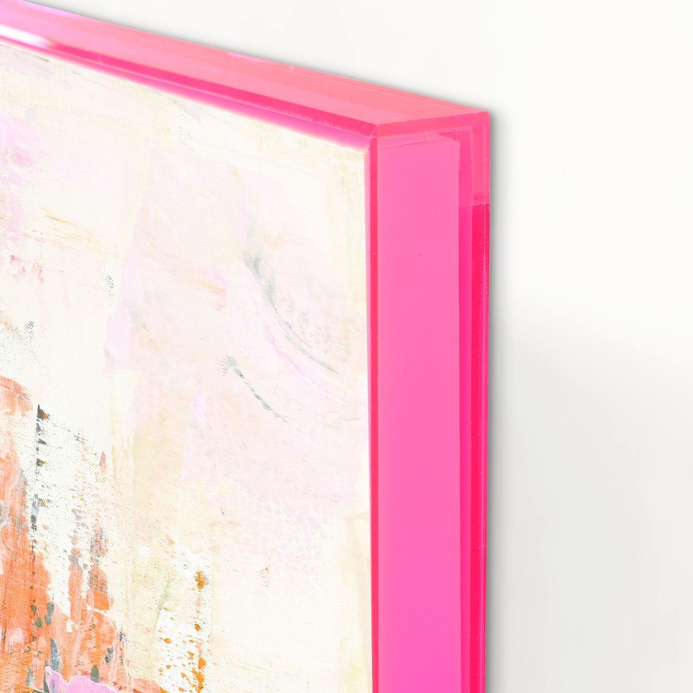 Obraz drukowany z ręcznie malowanymi elementami na płótnie z ramą w zestawie 102x102 cm New Age Pink – Malerifabrikken (zdjęcie 3)