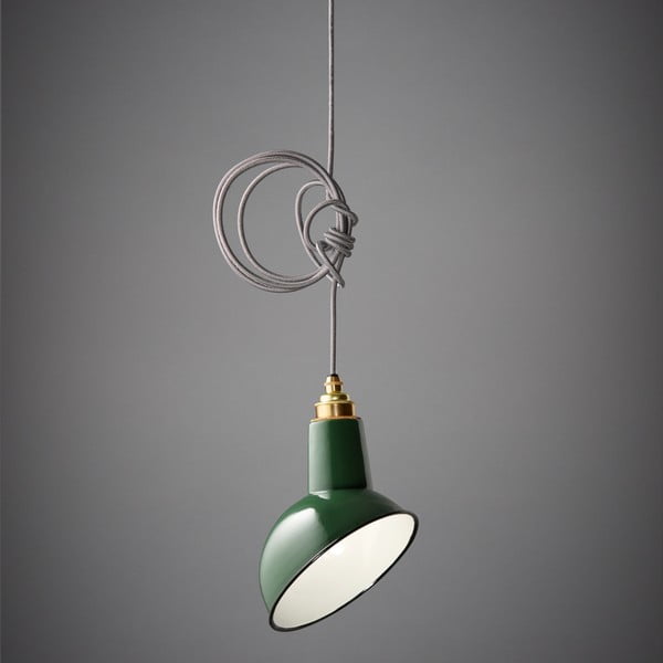 Lampa wisząca Miniature Angled Cloche Green/Grey