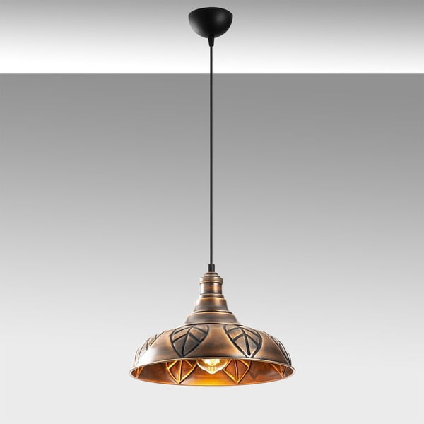 Lampa wisząca w kolorze brązu z metalowym kloszem ø 31 cm Chandelier – Opviq lights-image-1