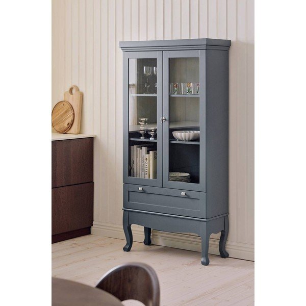 Szara witryna z płyty MDF wisząca 85x170,5x35 cm Prato – Ellos Home-image-3