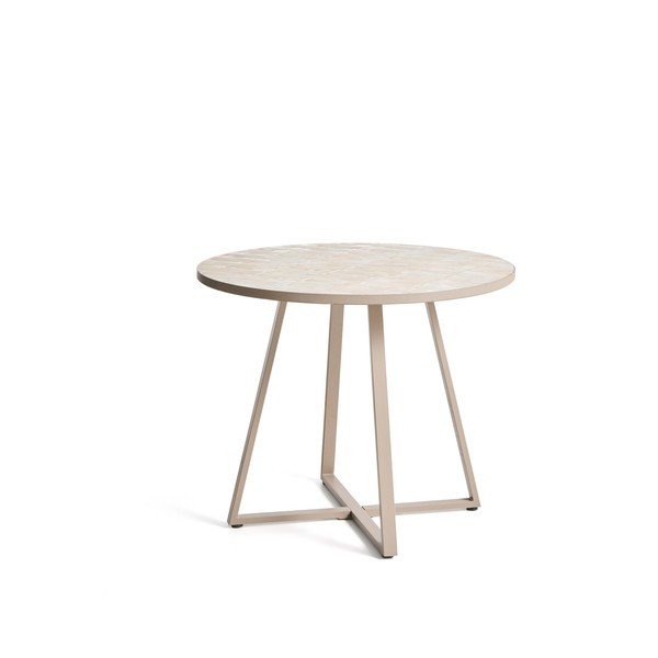 Okrągły stół ogrodowy z ceramicznym blatem ø 90 cm Tella – Kave Home