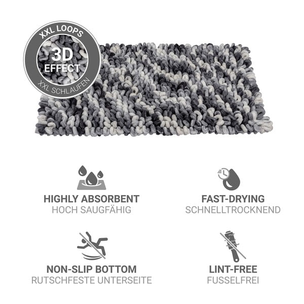 Szaroniebieski tekstylny dywanik łazienkowy 60x90 cm Lerici – Wenko-image-4