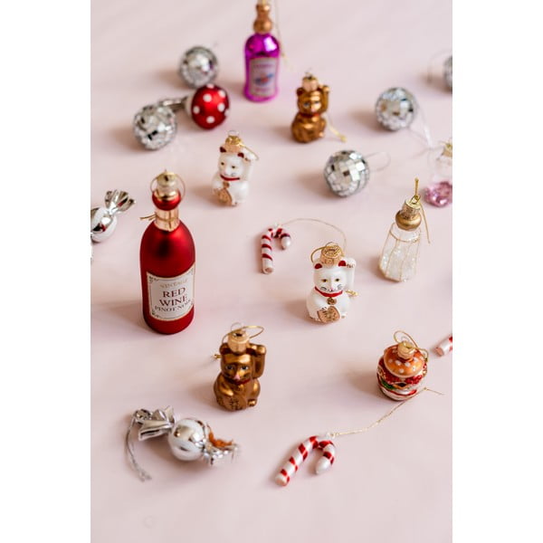 Szklane bombki choinkowe zestaw 4 szt. Fast Food – Sass & Belle-image-3