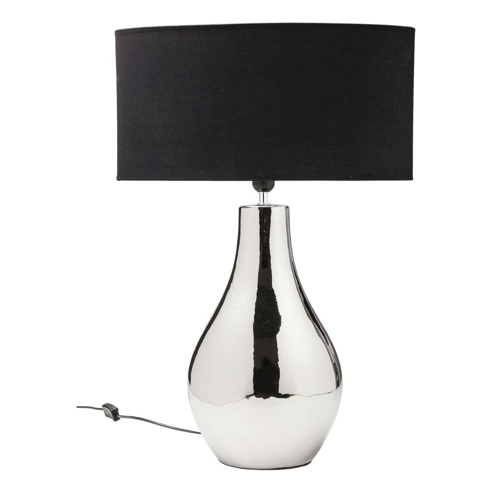 Lampa stołowa w srebrnej barwie Kare Design Drop