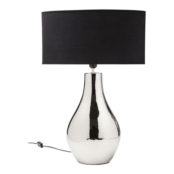 Lampa stołowa w srebrnej barwie Kare Design Drop