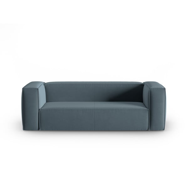 Niebieska aksamitna sofa 200 cm Mackay – Cosmopolitan Design