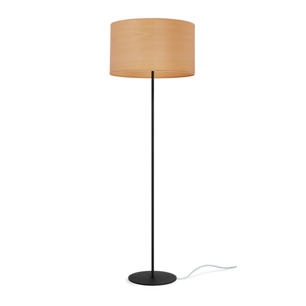 Lampa stojąca z abażurem w kolorze drewna bukowego Sotto Luce TSURI
