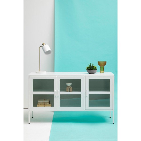 Biała stalowa witryna 140x80x45 cm Acier – Premier Housewares-image-4