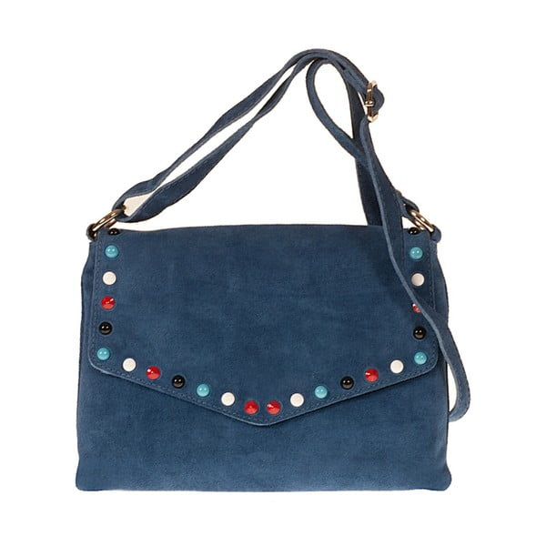 Niebieska skórzana torebka Pitti Bags Amice