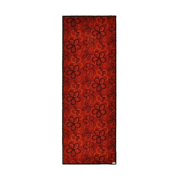 Chodnik podgumowany Zala Living Floral Red, 67x180 cm