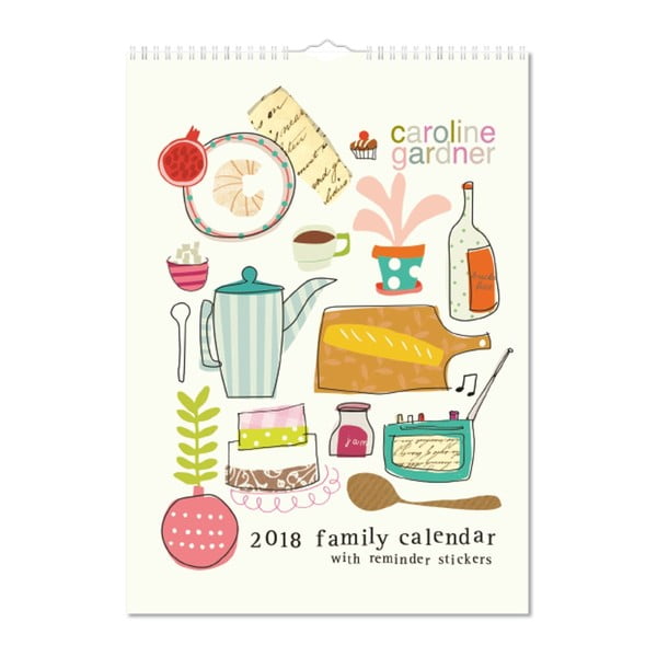 Rodzinny kalendarz wiszący 2018Portico Designs Caroline Gardner All Around The Table, A3