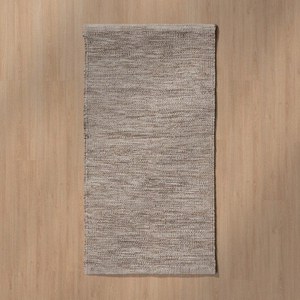 Brązowy dwustronny dywan z mieszanki wełny 80x150 cm – Ixia-image-1