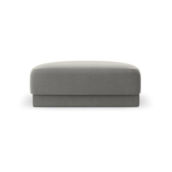 Szary aksamitny puf Miley  – Micadoni Home-image-3