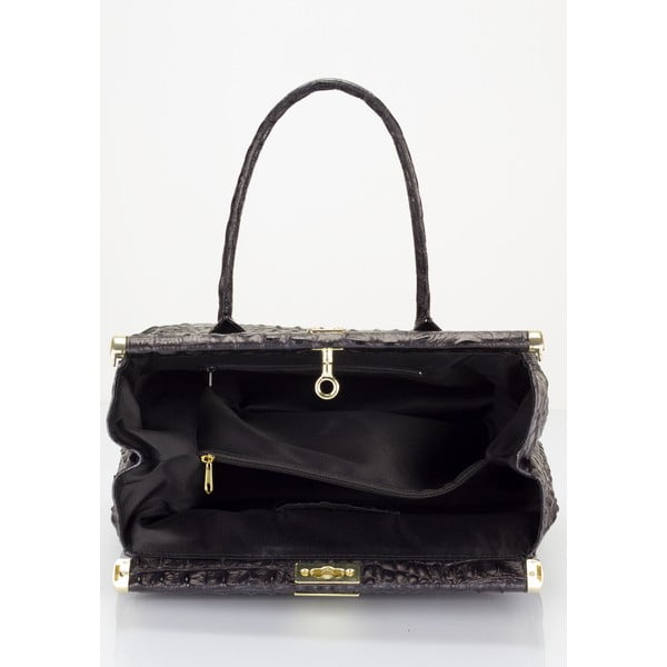 Czarna skórzana torebka Lisa Minardi Lantha-image-3