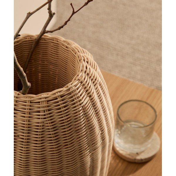 Rattanowy wazon w naturalnym kolorze (wysokość 40 cm) Zilna – Kave Home-image-1