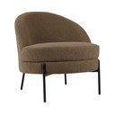 Szarobrązowy fotel z materiału bouclé Noble – Leitmotiv