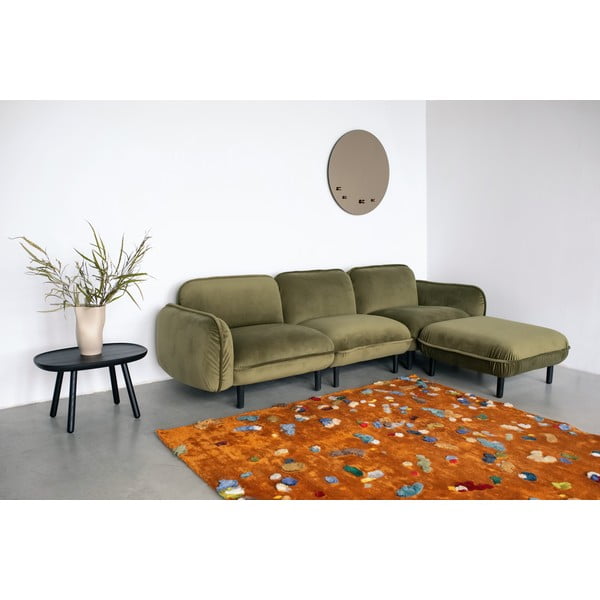Zielona aksamitna sofa 264 cm Bean – EMKO-image-3
