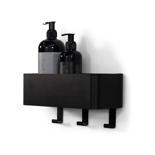 Czarna ścienna stalowa półka łazienkowa Multi – Spinder Design-image-2