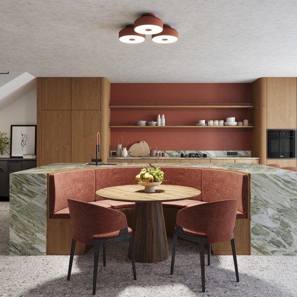 Pomarańczowa lampa sufitowa ø 30 cm Blacko – Sollux-image-2