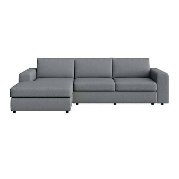 Szary narożnik (lewostronny/z szezlongiem) Baga – Rodier