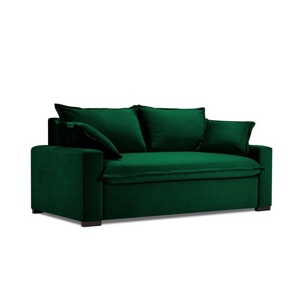 Ciemnozielona rozkładana sofa Kooko Home Mezzo-image-2