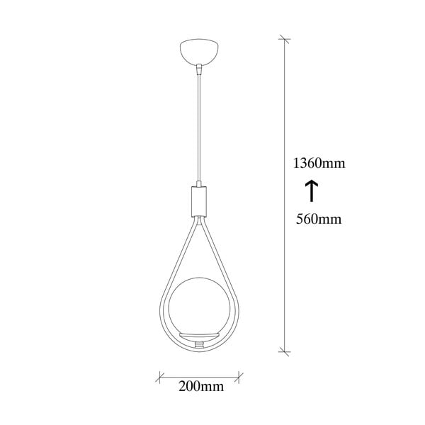 Czarno-biała lampa wisząca ze szklanym kloszem Mudoni – Opviq lights-image-4