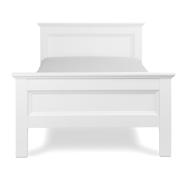 Białe łóżko jednoosobowe Intertrade Landwood, 90x200 cm
