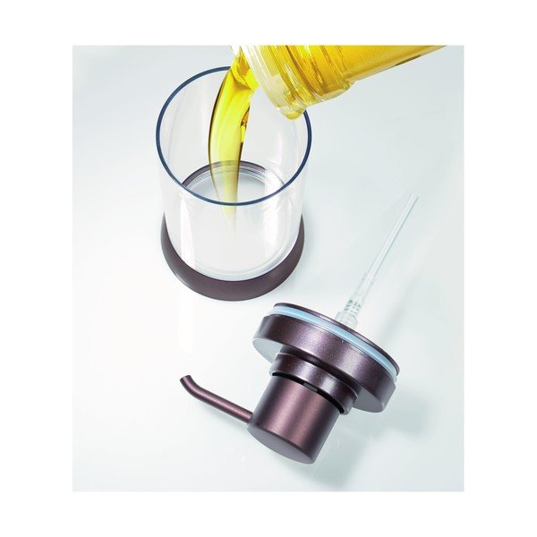 Dozownik do mydła w ciemnobrązowym kolorze iDesign Haley-image-2