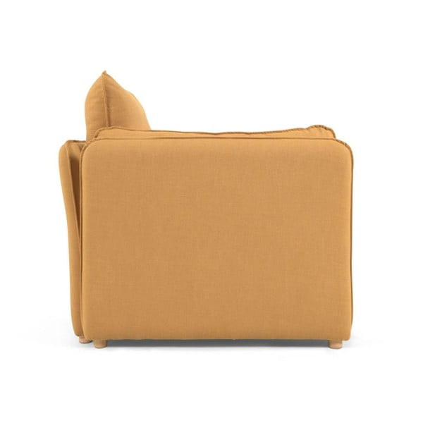 Musztardowa rozkładana sofa 210 cm Tanit – Kave Home-image-3
