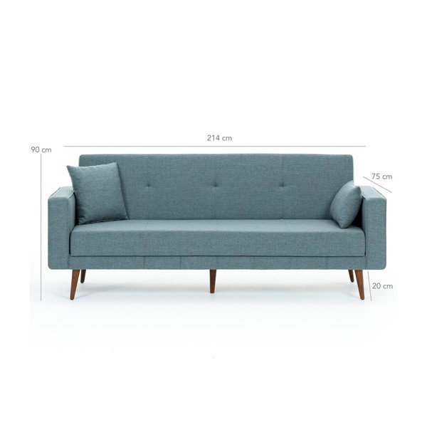 Niebieska sofa rozkładana Balcab Home Ivonne-image-1