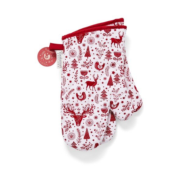 Zestaw 2 bawełnianych rękawic kuchennych Cooksmart ® A Nordic Christmas-image-1