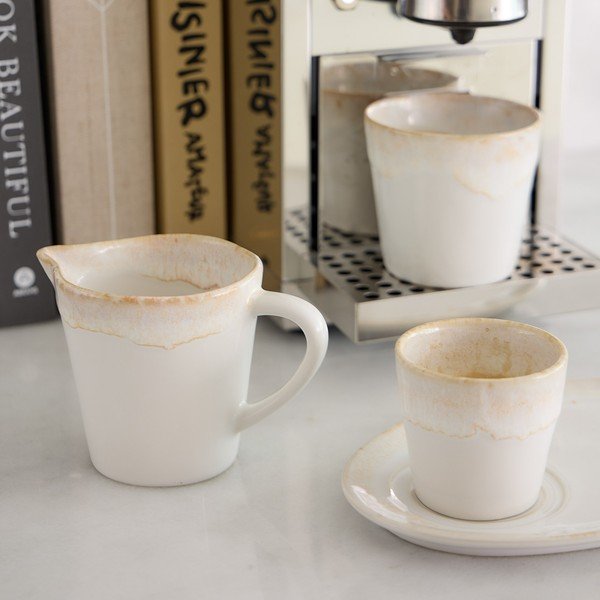 Biały kamionkowy mlecznik 200 ml Grespresso – Costa Nova-image-1