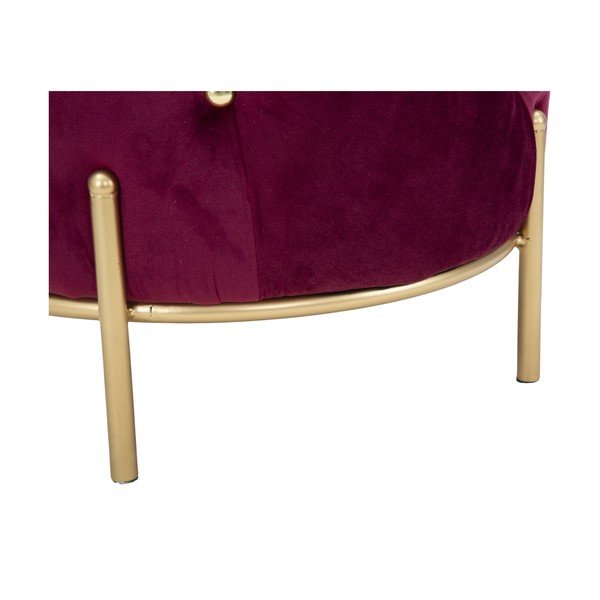 Bordowy stołek Mauro Ferretti Glam, ø 45 cm-image-4