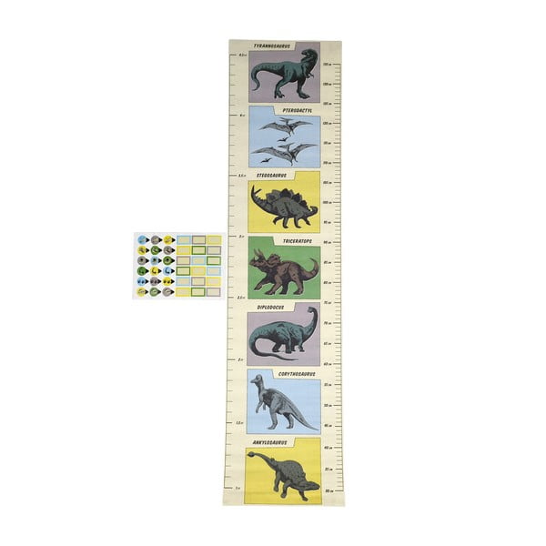Naklejka dziecięca do mierzenia wzrostu na drzwi/na ścianę 28x115 cm Prehistoric Land – Rex London-image-2