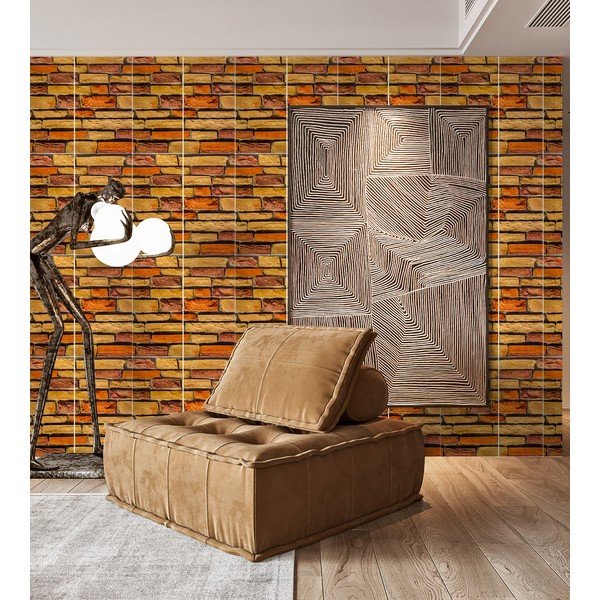 Płytki samoprzylepne zestaw na ścianę 6 szt. 30x60 cm Brick Wall – SP TREND-image-3