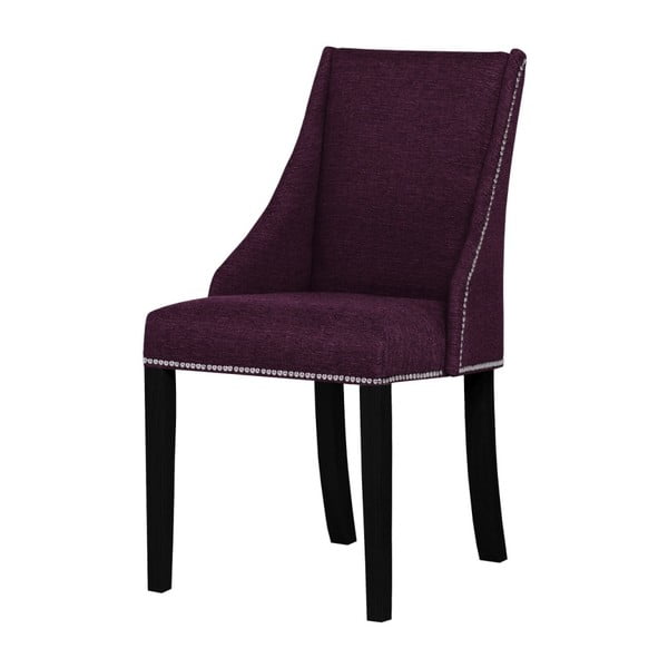 Fioletowe krzesło z czarnymi nogami Ted Lapidus Maison Patchouli
