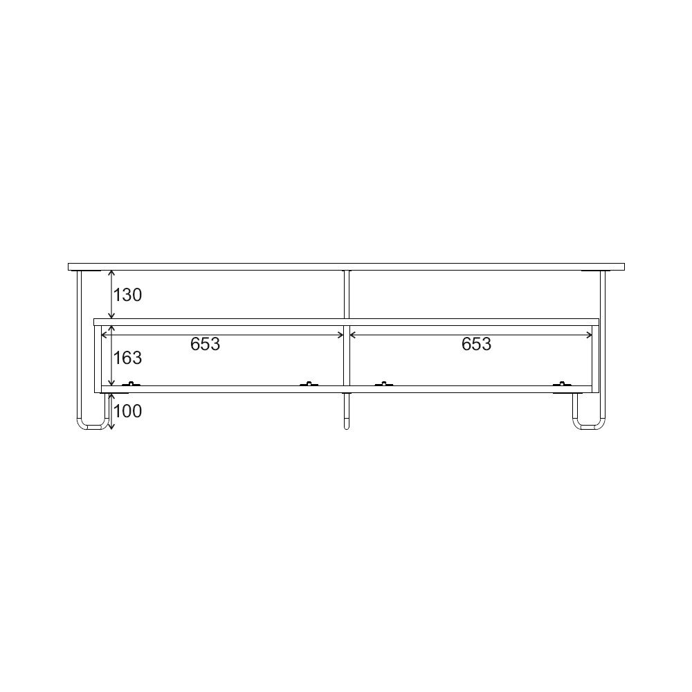 Szafka pod TV w dekorze dębu 150x45 cm Dilly – Marckeric (zdjęcie 9)